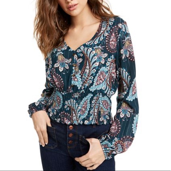 Gypsies & Moondust Shine Smocked Top - Picture 2 of 8